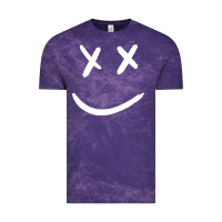 Cloud Purple x eyed smiley face x eyes smiling Vintage Tee - artisFamous