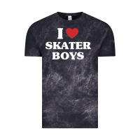 Cloud Black i love skater boys Vintage Tee - artisFamous