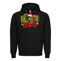 Black christmas mini claus Zipper Hoodie - FaDigitalArtStudio