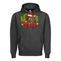 Charcoal Heather christmas mini claus Zipper Hoodie - FaDigitalArtStudio