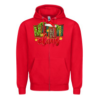 Red christmas mini claus Zipper Hoodie - FaDigitalArtStudio