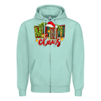 Seafoam christmas mini claus Zipper Hoodie - FaDigitalArtStudio