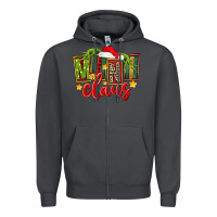 Smoke christmas mini claus Zipper Hoodie - FaDigitalArtStudio