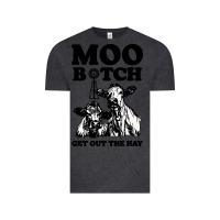 Vintage Black Moo bitch get out the hay Vintage Tee - artisFamous