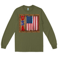 Army Green america usa flag tumbler Long Sleeve Tee - TumblerDesignByShophia