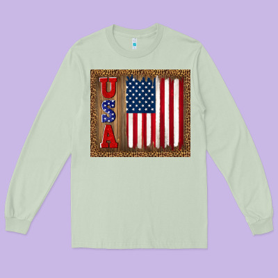 America Usa Flag Tumbler Long Sleeve Tee Designed By Tumblerdesignbyshophia