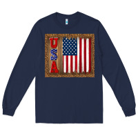 Navy america usa flag tumbler Long Sleeve Tee - TumblerDesignByShophia