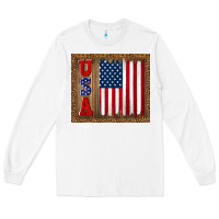 White america usa flag tumbler Long Sleeve Tee - TumblerDesignByShophia