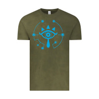 Vintage Olive zel.da br.ea.th of the w.i.l.d she.i.k.ah eye lo. t shirt Vintage Tee - artisFamous
