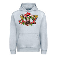 Heather Grey christmas joy baby cow Urban Hoodie - BarkalooDesign