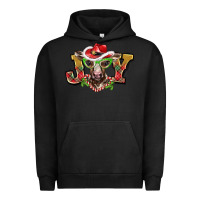 Pigment Black christmas joy baby cow Urban Hoodie - BarkalooDesign