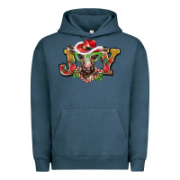 Pigment Midnight Navy christmas joy baby cow Urban Hoodie - BarkalooDesign