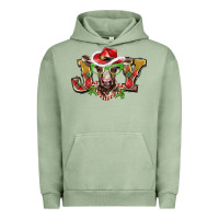 Pigment Oil Green christmas joy baby cow Urban Hoodie - BarkalooDesign