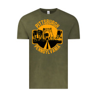 Vintage Olive pittsburgh pennsylvania Vintage Tee - artisFamous