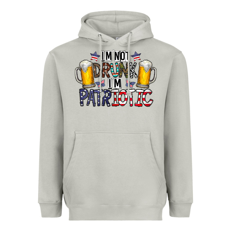 I'm Not Drunk I'm Patriotic Heavyweight Hoodie by CowhideDigitalArt | Teevron