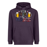 Plum I'm Not Drunk I'm Patriotic Heavyweight Hoodie - CowhideDigitalArt
