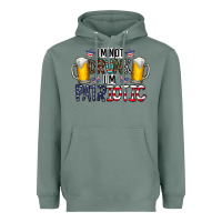 Sage I'm Not Drunk I'm Patriotic Heavyweight Hoodie - CowhideDigitalArt