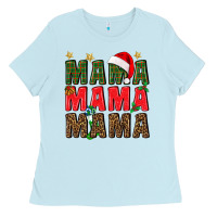 Baby Blue Christmas Mama Ladies Tee - BundleAndBundleShop