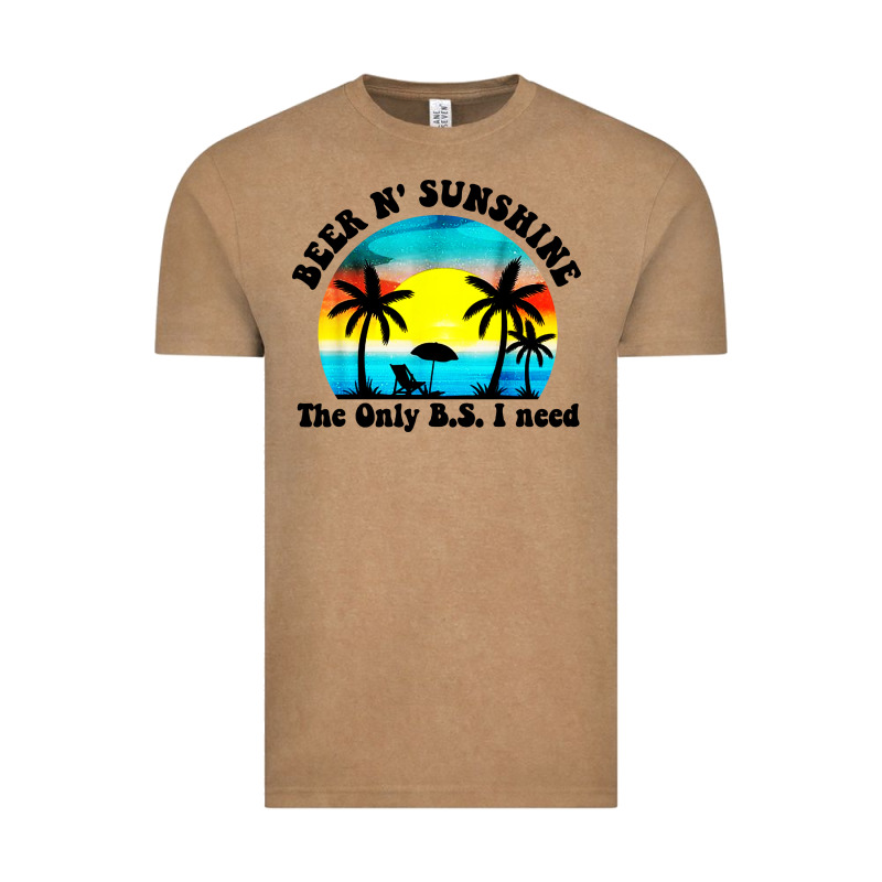 Beer N' Sunshine The Only B.s. I Need Vintage Tee by artisFamous | Teevron