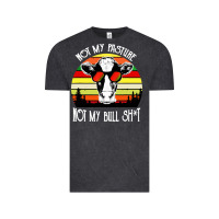 Vintage Black vintage not my pasture not my bull cow Vintage Tee - artisFamous