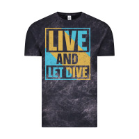 Cloud Black Live And Let Dive Retro Style Vintage Tee - artisFamous
