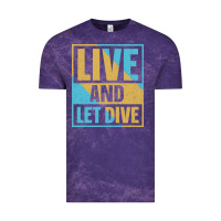 Cloud Purple Live And Let Dive Retro Style Vintage Tee - artisFamous