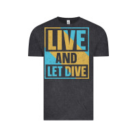 Vintage Black Live And Let Dive Retro Style Vintage Tee - artisFamous