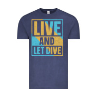 Vintage Denim Live And Let Dive Retro Style Vintage Tee - artisFamous