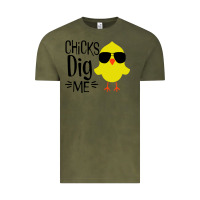 Vintage Olive kids chick dig me christian Vintage Tee - artisFamous