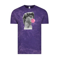 Cloud Purple Vaporwave statue head with bubblegum Vintage Tee - artisFamous