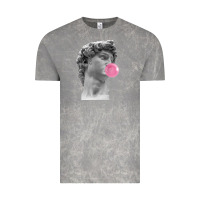 Cloud Rock Vaporwave statue head with bubblegum Vintage Tee - artisFamous