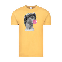 Vintage Mustard Vaporwave statue head with bubblegum Vintage Tee - artisFamous