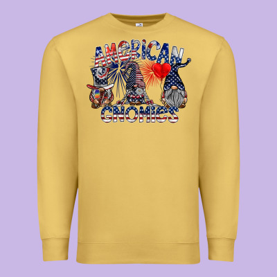Amerikan Gnomies Premium Sweatshirt Designed By Sublimationcraftshop
