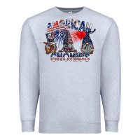 Heather Grey amerikan gnomies Premium Sweatshirt - SublimationCraftShop