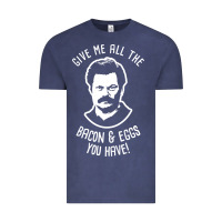 Vintage Denim Ron tv show parks Swanson - Bacon & Eggs Vintage Tee - artisFamous