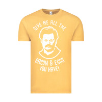 Vintage Mustard Ron tv show parks Swanson - Bacon & Eggs Vintage Tee - artisFamous