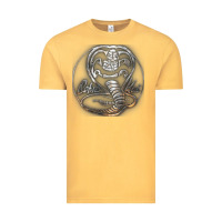Vintage Mustard cobra k.a.i rusted steel snake lo go graphic t shirt Vintage Tee - artisFamous