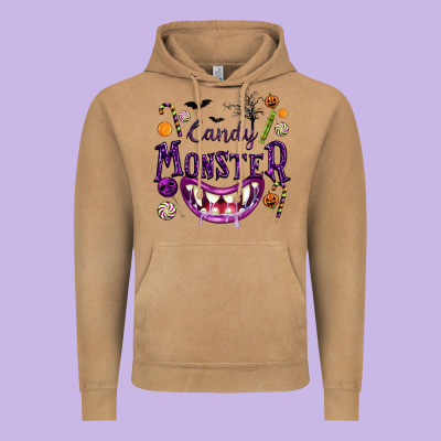 Candy Monster Vintage Hoodie Designed By Texasbilliewilder