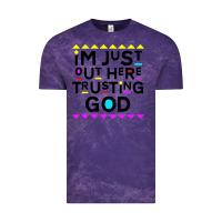 Cloud Purple i'm just out here trusting god Vintage Tee - artisFamous