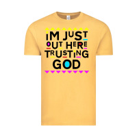 Vintage Mustard i'm just out here trusting god Vintage Tee - artisFamous