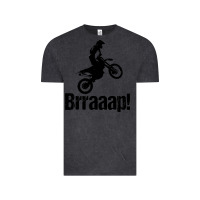 Vintage Black brraaap funny dirt bike Vintage Tee - artisFamous