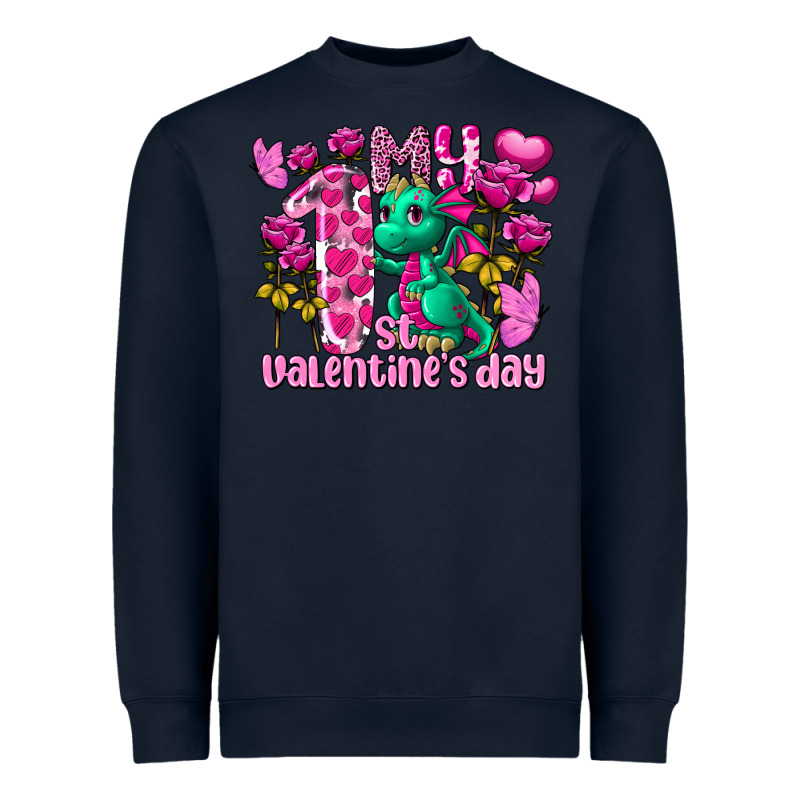 My First Valentine's Day Dragon Heavyweight Sweatshirt by FaDigitalArtStudio | Teevron