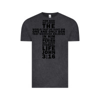 Vintage Black John 3:16 Bible Verse Cool Christian Church Shirts Christianity Vintage Tee - artisFamous