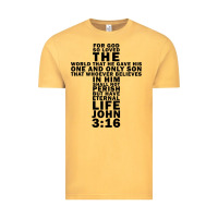 Vintage Mustard John 3:16 Bible Verse Cool Christian Church Shirts Christianity Vintage Tee - artisFamous
