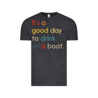Vintage Black it's a good day to drink on a boat Vintage Tee - artisFamous