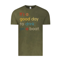 Vintage Olive it's a good day to drink on a boat Vintage Tee - artisFamous