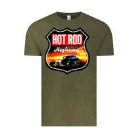 Vintage Olive HOT ROD GARAGE CAR Vintage Tee - artisFamous