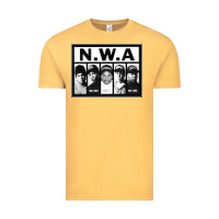 Vintage Mustard N.W.A Californian hip hop group N.W.A Vintage Tee - artisFamous