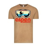 Vintage Camel aspen colorado ski mountain skiing retro vacation Vintage Tee - artisFamous