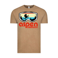Vintage Coffee aspen colorado ski mountain skiing retro vacation Vintage Tee - artisFamous